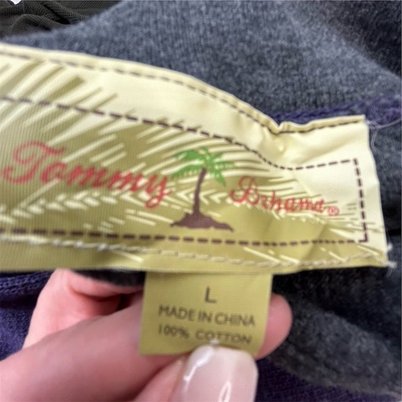 Tommy Bahama Men's Purple Quarter Zip Pullover Sweater Size L - Picture 7 of 10